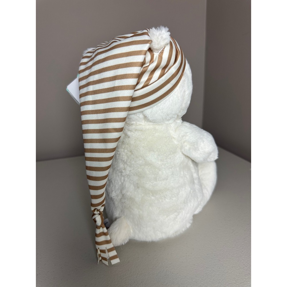 Gund Baby Goodnight Prayer Bear Animated Plush White Brown Striped Hat 6049302 - Picture 4 of 9